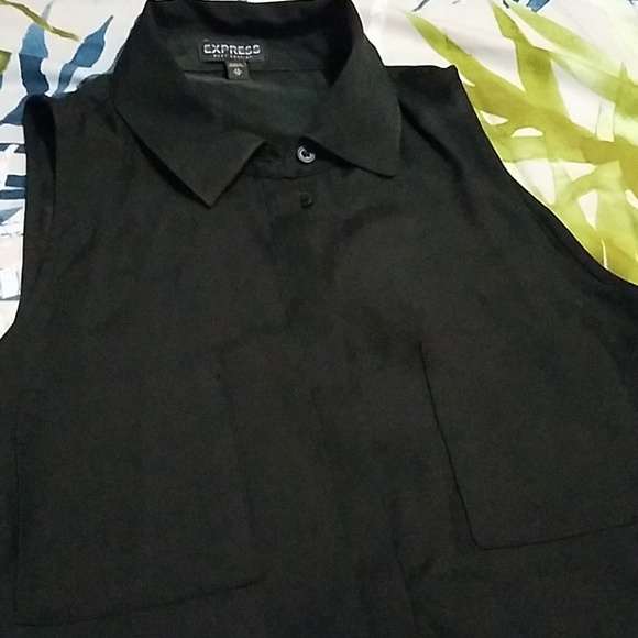 Express Sheer Button Up - Picture 2 of 5